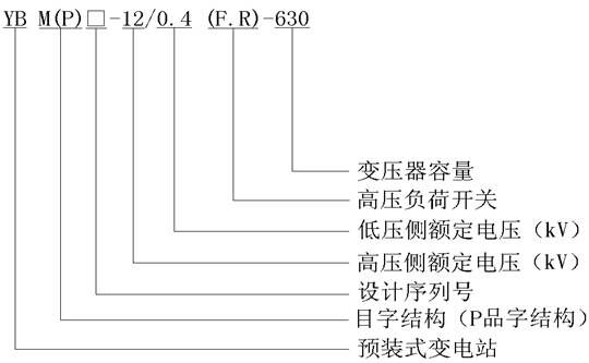 箱式變電站型號說明